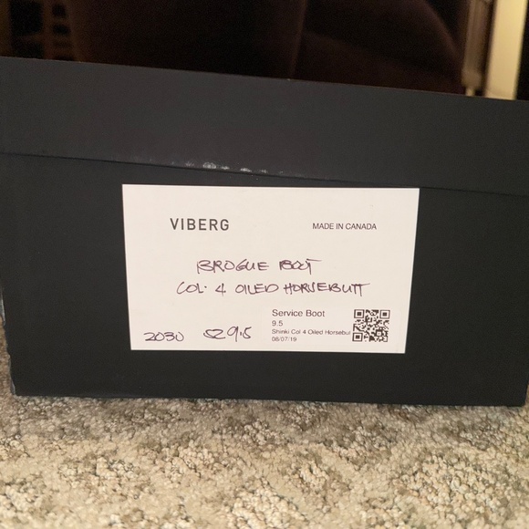 Viberg Brogue Service Boot, Rich Brown, New in Box, Never Worn or Laced, Rare - Picture 10 of 10